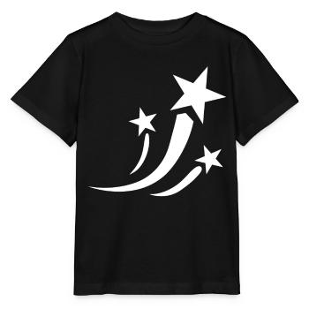 Étoiles filantes blanches - T-shirt bio MINI CREATOR Stanley/Stella Enfant - noir - Devant - Mikhail (115cm)