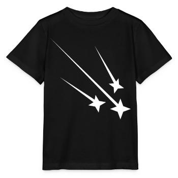 Étoiles filantes blanches - T-shirt bio MINI CREATOR Stanley/Stella Enfant - noir - Devant - Mikhail (115cm)