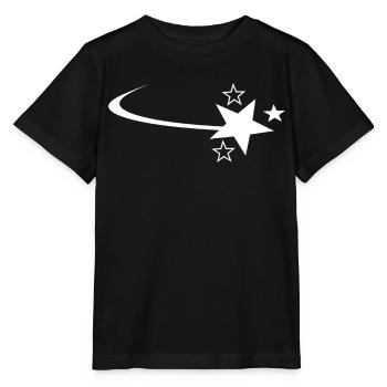 Étoile filante blanche - T-shirt bio MINI CREATOR Stanley/Stella Enfant - noir - Devant - Mikhail (115cm)