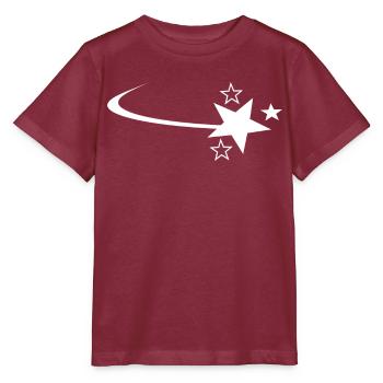 White shooting star - Stanley/Stella MINI CREATOR Kids’ T-Shirt - burgundy - Front - Kain (125cm)