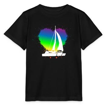 Gay Trimaran Owner - Homosexual Rainbow Flag Editi - Stanley/Stella MINI CREATOR Kids’ T-Shirt - black - Front - Mikhail (115cm)
