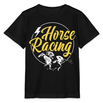 Courses de chevaux Jockey Hippodrome - T-shirt bio MINI CREATOR Stanley/Stella Enfant - noir - Devant - Mikhail (115cm)