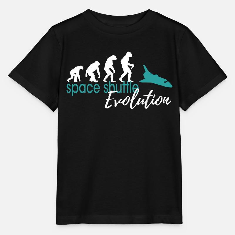 Space Shuttle Evolution - Stanley/Stella Kinder T-Shirt MINI CREATOR  - Schwarz