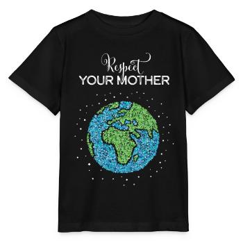 Mother Earth Environment ClimateEnvironmental protection - Stanley/Stella MINI CREATOR Kids’ T-Shirt - black - Front - Mikhail (115cm)