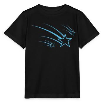 Shooting Stars Design Bleu - T-shirt bio MINI CREATOR Stanley/Stella Enfant - noir - Devant - Mikhail (115cm)