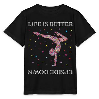 Gymnastics Handstand Gymnastics Acrobatics - Stanley/Stella MINI CREATOR Kids’ T-Shirt - black - Front - Mikhail (115cm)