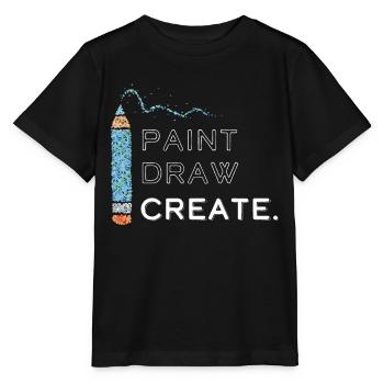 Artist Drawing Drawing Painting - Stanley/Stella MINI CREATOR Kids’ T-Shirt - black - Front - Mikhail (115cm)