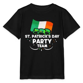 St Patricks Day Party Team St. Patricks Day Ire - Stanley/Stella Kinder T-Shirt MINI CREATOR  - Schwarz - Vorne - Mikhail (115cm)