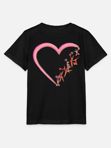 Cheer Cheerleading Heart - Stanley/Stella Kinder T-Shirt MINI CREATOR - Schwarz