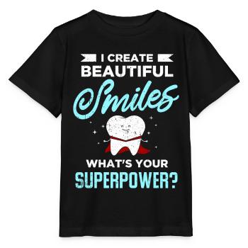 Dentist Gift Dentist Dental Doctor Teeth - Stanley/Stella MINI CREATOR Kids’ T-Shirt - black - Front - Mikhail (115cm)