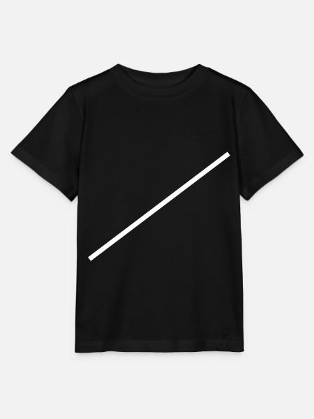 Weisse Linie Diagonal - Stanley/Stella Kinder T-Shirt MINI CREATOR - Schwarz