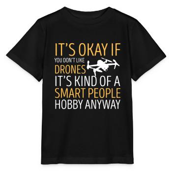 Drone Drone Drone Pilote Quadcopter - T-shirt bio MINI CREATOR Stanley/Stella Enfant - noir - Devant - Mikhail (115cm)