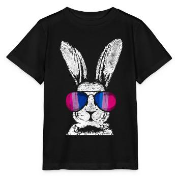 Bisexuel Bi Pride Flag Rabbit - T-shirt bio MINI CREATOR Stanley/Stella Enfant - noir - Devant - Mikhail (115cm)