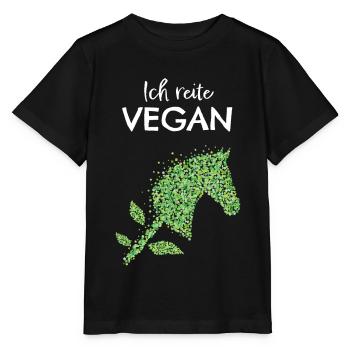 Vegan Steckenpferd Veganerin Hobbyhorse - Stanley/Stella Kinder T-Shirt MINI CREATOR  - Schwarz - Vorne - Mikhail (115cm)