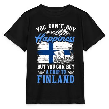 Finnland - Stanley/Stella Kinder T-Shirt MINI CREATOR  - Schwarz - Vorne - Mikhail (115cm)