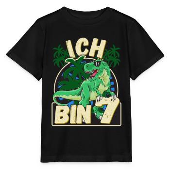 7 Geburtstag Junge Ich bin 7 Jahre alt 7 jähriger - Stanley/Stella Kinder T-Shirt MINI CREATOR  - Schwarz - Vorne - Mikhail (115cm)