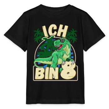 8 Geburtstag Junge Ich bin 8 Jahre alt 8 jähriger - Stanley/Stella Kinder T-Shirt MINI CREATOR  - Schwarz - Vorne - Mikhail (115cm)