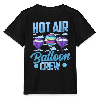 Heißluftballon Besatzung Ballonfahrer Ballonflug - Stanley/Stella Kinder T-Shirt MINI CREATOR  - Schwarz - Vorne - Mikhail (115cm)