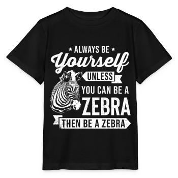 Zèbre - T-shirt bio MINI CREATOR Stanley/Stella Enfant - noir - Devant - Mikhail (115cm)