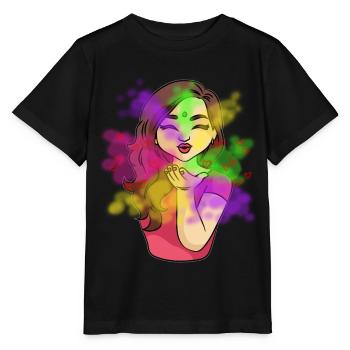 Holi Festival Girl Indien Pakistanais Mme Holi - T-shirt bio MINI CREATOR Stanley/Stella Enfant - noir - Devant - Mikhail (115cm)