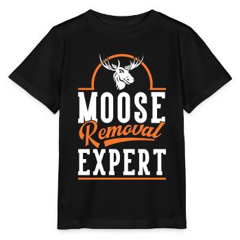 Hunting lovers Moose hunting Moose hunting - Stanley/Stella MINI CREATOR Kids’ T-Shirt - black - Front - Mikhail (115cm)