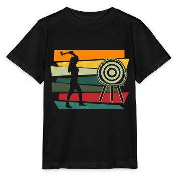 Axt Werfen Axt Werfer Axt Geschenk - Stanley/Stella Kinder T-Shirt MINI CREATOR  - Schwarz - Vorne - Mikhail (115cm)