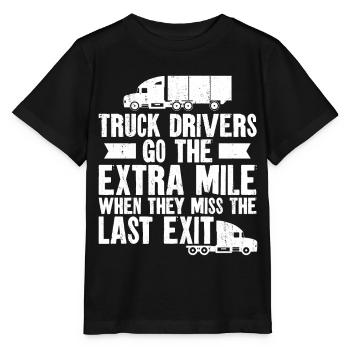 Trucker Truck Driver Vintage Truck - Stanley/Stella Kinder T-Shirt MINI CREATOR  - Schwarz - Vorne - Mikhail (115cm)