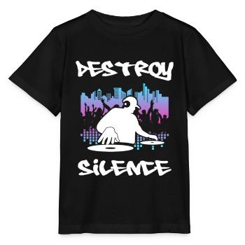 DJ Gift Music Disc Jockey Disco Techno Rave - Stanley/Stella MINI CREATOR Kids’ T-Shirt - black - Front - Mikhail (115cm)