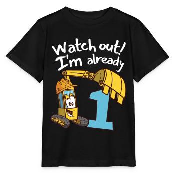 1er anniversaire Anniversaire Des enfants Bagger Party - T-shirt bio MINI CREATOR Stanley/Stella Enfant - noir - Devant - Mikhail (115cm)