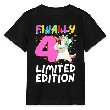 Finally 4 Limited Edition - Dabbing Unicorn - Stanley/Stella MINI CREATOR Kids’ T-Shirt - black - Front - Mikhail (115cm)