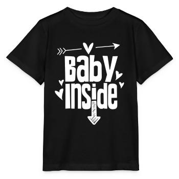 Baby Inside Baby Inside Announcement Pregnant - Stanley/Stella MINI CREATOR Kids’ T-Shirt - black - Front - Mikhail (115cm)