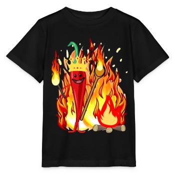Piment pod paprika ardent chaud cuisinier épicé - T-shirt bio MINI CREATOR Stanley/Stella Enfant - noir - Devant - Mikhail (115cm)