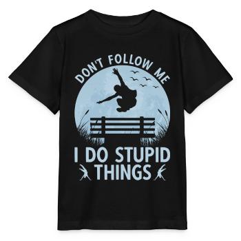 Parkour Freerunning Parkour Runner Don't Follow Me - Stanley/Stella MINI CREATOR Kids’ T-Shirt - black - Front - Mikhail (115cm)