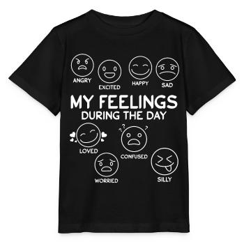 Mes sentiments pendant la journée En colère Excité - T-shirt bio MINI CREATOR Stanley/Stella Enfant - noir - Devant - Mikhail (115cm)
