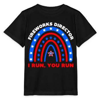 Feuerwerksdirektor lustig 4. Juli - Stanley/Stella Kinder T-Shirt MINI CREATOR  - Schwarz - Vorne - Mikhail (115cm)