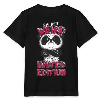 Annoyed Cartoon Panda - Édition Limitée - Dicton - T-shirt bio MINI CREATOR Stanley/Stella Enfant - noir - Devant - Mikhail (115cm)