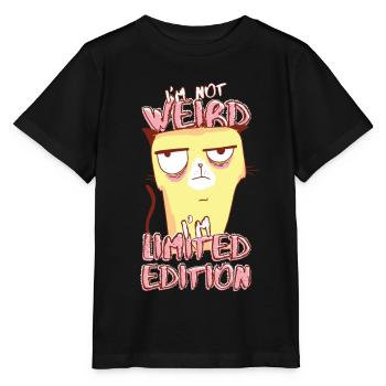 Annoyed Cartoon Cat - Édition limitée - Dicton - T-shirt bio MINI CREATOR Stanley/Stella Enfant - noir - Devant - Mikhail (115cm)