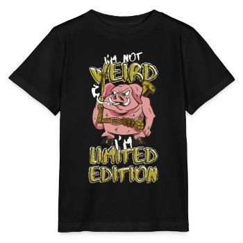 Cool Cartoon Pig - Édition Limitée - Dicton - T-shirt bio MINI CREATOR Stanley/Stella Enfant - noir - Devant - Mikhail (115cm)