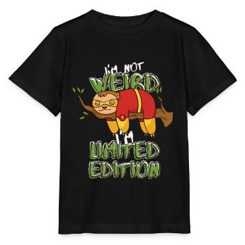Cool Cartoon Sloth - Édition Limitée - Dicton - T-shirt bio MINI CREATOR Stanley/Stella Enfant - noir - Devant - Mikhail (115cm)