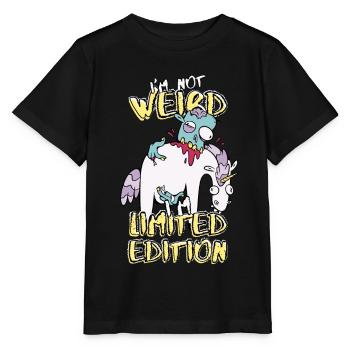 Cartoon Zombie Eats Unicorn - Édition Limitée - T-shirt bio MINI CREATOR Stanley/Stella Enfant - noir - Devant - Mikhail (115cm)