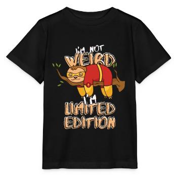 Cool Cartoon Sloth - Édition Limitée - Dicton - T-shirt bio MINI CREATOR Stanley/Stella Enfant - noir - Devant - Mikhail (115cm)