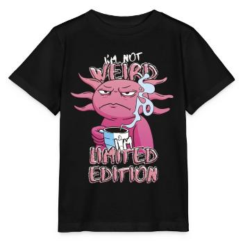 Annoyed Cartoon Axolotl - Édition Limitée Dicton - T-shirt bio MINI CREATOR Stanley/Stella Enfant - noir - Devant - Mikhail (115cm)