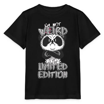 Annoyed Cartoon Panda - Édition Limitée - Dicton - T-shirt bio MINI CREATOR Stanley/Stella Enfant - noir - Devant - Mikhail (115cm)