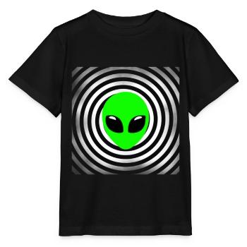 Alien Tshirt UFO Alien Children Mars Gentlemen - Stanley/Stella MINI CREATOR Kids’ T-Shirt - black - Front - Mikhail (115cm)