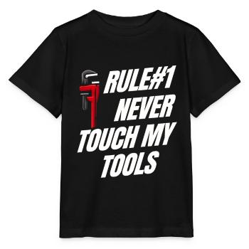 Apprenti en plomberie Plomberie Tuyauterie - T-shirt bio MINI CREATOR Stanley/Stella Enfant - noir - Devant - Mikhail (115cm)