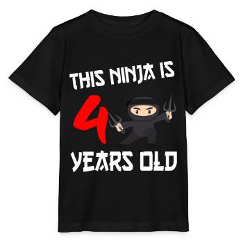 Ninja Ninjutsu Judo Katana Enfants Shuriken Guerrier - T-shirt bio MINI CREATOR Stanley/Stella Enfant - noir - Devant - Mikhail (115cm)