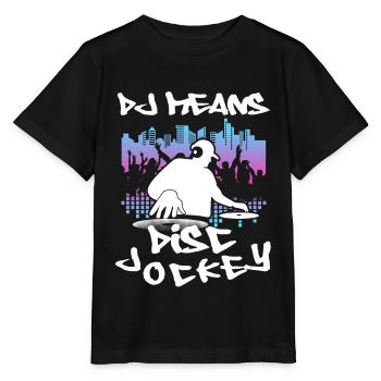 DJ Gift Music Disc Jockey Disco Techno Rave - Stanley/Stella MINI CREATOR Kids’ T-Shirt - black - Front - Mikhail (115cm)