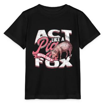 Pig Gift Piglet Kids Piglet Pig Pig - T-shirt bio MINI CREATOR Stanley/Stella Enfant - noir - Devant - Mikhail (115cm)