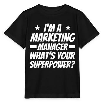 Superkraft Marketing Manager Digital Marketing - T-shirt bio MINI CREATOR Stanley/Stella Enfant - noir - Devant - Mikhail (115cm)