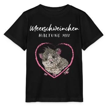 Meerschweinchen Meerschwein Haltung - Stanley/Stella Kinder T-Shirt MINI CREATOR  - Schwarz - Vorne - Mikhail (115cm)